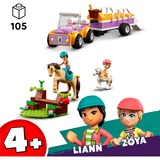 LEGO Friends 42634 Rimorchio con Cavallo e Pony, Giocattolo per la Cura degli Animali con 2 Mini Bamboline, Idea Regalo da 4+, Giochi di costruzione Giocattolo per la Cura degli Animali con 2 Mini Bamboline, Idea Regalo da 4+, Set da costruzione, 4 anno/i, Plastica, 105 pz, 248 g