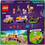 LEGO Friends 42634 Rimorchio con Cavallo e Pony, Giocattolo per la Cura degli Animali con 2 Mini Bamboline, Idea Regalo da 4+, Giochi di costruzione Giocattolo per la Cura degli Animali con 2 Mini Bamboline, Idea Regalo da 4+, Set da costruzione, 4 anno/i, Plastica, 105 pz, 248 g
