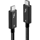 Lindy 31121 Cavo Thunderbolt 2 m 40 Gbit/s Nero Nero, Maschio, Maschio, 2 m, Nero, Nichel, 40 Gbit/s