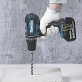 Makita Trapano avvitatore a percussione a batteria DHP482RFWJ, 18 Volt, Cordless bianco/Nero