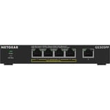 Netgear GS305PP Non gestito Gigabit Ethernet (10/100/1000) Supporto Power over Ethernet (PoE) Nero, Interruttore Nero, Non gestito, Gigabit Ethernet (10/100/1000), Full duplex, Supporto Power over Ethernet (PoE), Montabile a parete