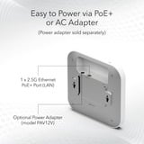 Netgear WAX610 1800 Mbit/s Bianco Supporto Power over Ethernet (PoE), Punto di accesso bianco, 2.4 GHz, 5 GHz, 1800 Mbit/s, EAP-PEAP, EAP-TLS, EAP-TTLS, PEAP, SSH, SSL/TLS, WPA, WPA2, WPA2-Enterprise, WPA3, 10,100,1000,2500 Mbit/s