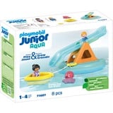 PLAYMOBIL Junior Aqua: Isola da bagno con scivolo d'acqua, Giochi di costruzione 