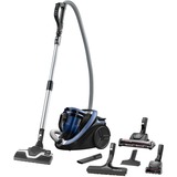 Rowenta Silence Force CYCLONIC, Aspirapolvere Nero/Blu, 550 W, A cilindro, Secco, Senza sacchetto, 2,5 L, EPA, Schiuma