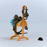 Schleich HORSE CLUB 42613 accessorio per miniature giocattolo Supporto per sella, Gioco figura Supporto per sella, 5 anno/i, Nero, Marrone