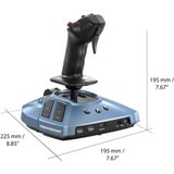Thrustmaster TCA Sidestick X Airbus Edition Nero, Blu USB Flightstick Analogico/Digitale PC, Xbox Series S, Xbox Series X, Joystick Nero, Flightstick, PC, Xbox Series S, Xbox Series X, Pulsante Menu, Pulsante Condividi, Analogico/Digitale, Cablato, USB