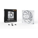 be quiet! Pure Wings 3 120mm PWM high-speed White Case per computer Ventilatore 12 cm Bianco 1 pz, Ventola bianco, Ventilatore, 12 cm, 2100 Giri/min, 101,2 m³/h, Bianco