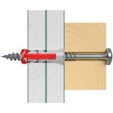 fischer DUOPOWER 6x30 S PH TX, Tassello grigio chiaro/Rosso