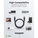 goobay Plus Cavo HDMI ad alta velocità con Ethernet, 4K @ 60Hz grigio