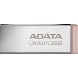 ADATA UR350-128G-RSR/BG, Chiavetta USB nichel/marrone