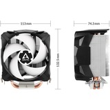 Arctic Freezer 7 X Processore Raffreddatore d'aria 9,2 cm Alluminio, Nero, Bianco 1 pz Raffreddatore d'aria, 9,2 cm, 300 Giri/min, 2000 Giri/min, 0,3 son, Alluminio, Nero, Bianco