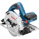Bosch GKS 55+ GCE + FSN 1400 16,5 cm Nero, Blu 4700 Giri/min 1350 W, Sega circolare blu, Legno, Nero, Blu, Senza spazzola, 16,5 cm, 4700 Giri/min, 6,3 cm