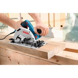 Bosch GKS 55+ GCE + FSN 1400 16,5 cm Nero, Blu 4700 Giri/min 1350 W, Sega circolare blu, Legno, Nero, Blu, Senza spazzola, 16,5 cm, 4700 Giri/min, 6,3 cm