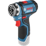 Bosch GSR 12V-15 FC Flex Professional 1300 Giri/min Senza chiave 600 g Nero, Blu, Cacciavite blu/Nero, Trapano con impugnatura a pistola, Senza chiave, Nero, Blu, 1 cm, 1300 Giri/min, 3 cm