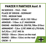 COBI Panzer V Panther Ausf. G "Pudel", Giochi di costruzione 