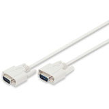 Digitus Cavo di collegamento per trasferimento dati seriale, D-Sub9 (spina) > D-Sub9 (spina) beige