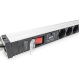 Digitus Multipresa PDU con profilo in alluminio, 12 prese, Ciabatta Nero/alluminio