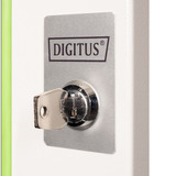 Digitus Porta frontale in vetro per armadio da parete 19" 12U serie Unique, Pannello frontale grigio
