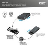 Digitus USB M.2 SSD, Disk enclosure alluminio