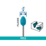 Dremel MAX Power fresa per intaglio, a forma di fiamma 9,5 mm (9953) 