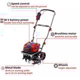 EINHELL Zappatrice a batteria professionale GP-CR 36/45 Li E BL - Solo, 36 Volt (2x18V), Hack rosso/Nero
