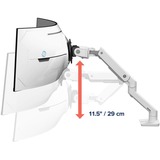 Ergotron Braccio per monitor HX con giunto VHD, supporto da tavolo, Base per monitor bianco