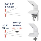 Ergotron Braccio per monitor HX con giunto VHD, supporto da tavolo, Base per monitor bianco