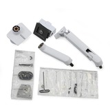 Ergotron Braccio per monitor HX con giunto VHD, supporto da tavolo, Base per monitor bianco