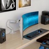 Ergotron Braccio per monitor HX con giunto VHD, supporto da tavolo, Base per monitor bianco