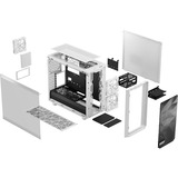 Fractal Design Meshify 2 Lite Bianco, Chassis Tower bianco, PC, Bianco, ATX, EATX, micro ATX, Mini-ITX, Acciaio, Vetro temperato, 18,5 cm, 47,6 cm