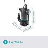 GARDENA 20000 BASIC 9017-47, Pompe immersione e pressione grigio/Nero