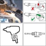 Hazet Levigatrice di profondità 9033P-8, Smerigliatrice Nero