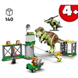 LEGO Jurassic World La fuga del T. rex Set da costruzione, 4 anno/i, Plastica, 140 pz, 620 g