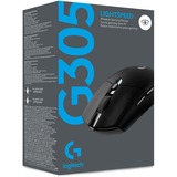 Logitech G305 mouse Mano destra RF senza fili + Bluetooth Ottico 12000 DPI Nero, Mano destra, Ottico, RF senza fili + Bluetooth, 12000 DPI, 400 fps, Nero