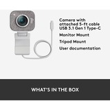 Logitech StreamСam webcam 1920 x 1080 Pixel USB 3.2 Gen 1 (3.1 Gen 1) Bianco bianco, 1920 x 1080 Pixel, Full HD, 60 fps, 1080p, 2 - 3.7 mm, 0.1 m