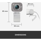 Logitech StreamСam webcam 1920 x 1080 Pixel USB 3.2 Gen 1 (3.1 Gen 1) Bianco bianco, 1920 x 1080 Pixel, Full HD, 60 fps, 1080p, 2 - 3.7 mm, 0.1 m