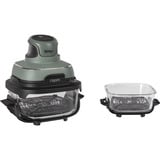 Ninja CRISPi 4-in-1 friggitrice ad aria calda portatile in vetro "Salbei" grigio-verde/trasparente
