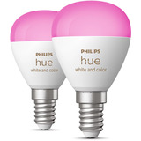 Philips Hue White & Color Ambiance E14 forma a goccia confezione doppia 470 lm, Lampada a LED 