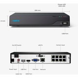 Reolink NVS8 Nero Videoregistratori di rete (NVR), Registratore video di rete Nero, 8 canali, 3840 x 2160 Pixel, 4 canali, 720p, 1080p, 3840x2160, 1920x1080, 1280x1024, 1280x720, 1024x768, 20 utente(i)