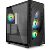 Sharkoon Rebel C80G RGB, Chassis Tower Nero