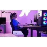 Thermaltake ARGENT E700 Sedia da gaming per PC Nero, Sedili di gioco Nero, Sedia da gaming per PC, 150 kg, 170 cm, 190 cm, Argento, Alluminio