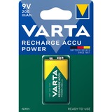 Varta -56722/1 Batterie per uso domestico Batteria ricaricabile, 9V, Nichel-Metallo Idruro (NiMH), 8,4 V, 1 pz, 200 mAh
