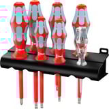 Wera 3160 i/7 Set di cacciaviti Kraftform Plus, acciaio inossidabile + supporto, Cacciavite rosso/Blu