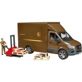 bruder MB Sprinter UPS con autista e accessori, Veicolo modello marrone