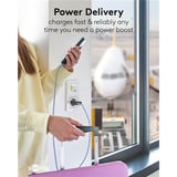 goobay Caricatore rapido duale USB-C PD GaN Slim 30 W, Caricabatterie Nero