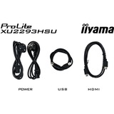 iiyama ProLite XU2293HSU-B7 Monitor PC 54,6 cm (21.5") 1920 x 1080 Pixel Full HD LED Nero, Monitor LED Nero (opaco), 54,6 cm (21.5"), 1920 x 1080 Pixel, Full HD, LED, 1 ms, Nero