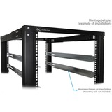 Alphacool Rack server a telaio aperto ES 19", Chassis server rack Nero