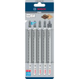 Bosch 2 608 634 243 lama per sega a gattuccio, sega a traforo e sega universale Lama per seghetto alternativo Bimetallo 5 pz Lama per seghetto alternativo, In legno duro, Pannello laminato, Pannello, Legno dolce, Bimetallo, Nero, Grigio, 4 mm, 10 cm