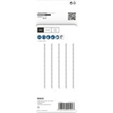 Bosch 2 608 634 243 lama per sega a gattuccio, sega a traforo e sega universale Lama per seghetto alternativo Bimetallo 5 pz Lama per seghetto alternativo, In legno duro, Pannello laminato, Pannello, Legno dolce, Bimetallo, Nero, Grigio, 4 mm, 10 cm