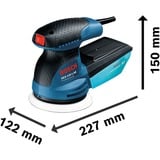 Bosch GEX 125-1 AE Professional Levigatrice orbitale 12000 Giri/min 24000 OPM Nero, Blu, Rosso, Levigatrice orbitale casuale blu/Nero, Levigatrice orbitale, Velcro, Nero, Blu, Rosso, 7500 Giri/min, 12000 Giri/min, 15000 OPM